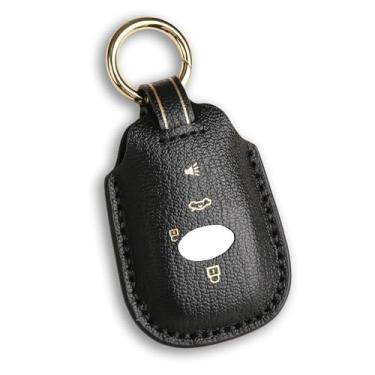 Imagem de Hontumax Capa de couro premium para chaveiro Subaru Forester Ascent BRZ Crosstrek Impreza Legacy Outback WRX 2015-2025 2026, para Toyota GR86, preta