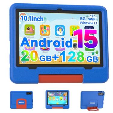 Imagem de IWEGGO Tablet infantil Android 15, tablet de 10 polegadas para crianças, 18 GB de RAM + ROM de 128 GB (máximo de 2 TB), tela sensível ao toque HD, jogos, controle parental, tablets infantis quad-core