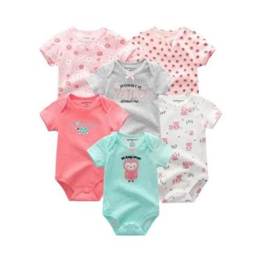 Imagem de Bodies De Verão Para Bebês Meninos E Meninas, 6 Peças, Macios, 100% Al