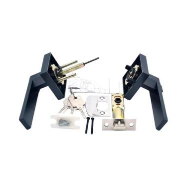 Imagem de Fechadura De Porta Interna De Quarto Reforçada Com Pino Central E Kit 
