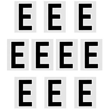 Imagem de Letras de transferência de calor para uniformes de equipe, camiseta esportiva, futebol, basquete, beisebol, pacote com 10 adesivos de letra E