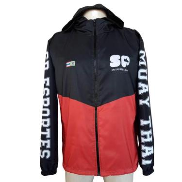 Imagem de Jaqueta Corta Vento Muay Thai Sp Esportes Blusa Com Capuz-Masculino