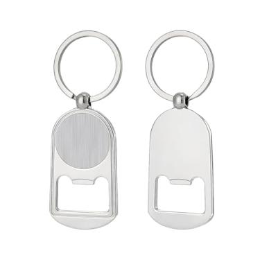 Imagem de Chaveiro abridor de garrafas de metal, 8 peças, liga de zinco em branco, transferência de calor DIY, para o dia dos namorados, dia dos pais ou presentes de carnaval (quadrado)