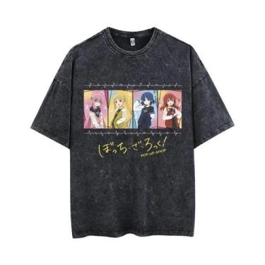 Imagem de Camiseta De Algodão Estampada Com Música Da Banda Anime Bocchi the Roc