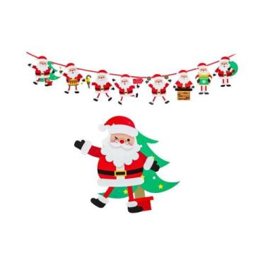 Imagem de Bandeira De Natal Do Papai Noel 2023 Decorações Para Casa Navidad Nata