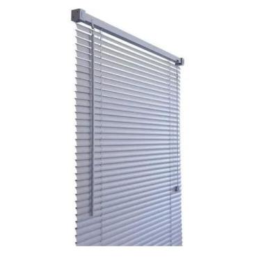 Imagem de Cortina Persiana Horiz Pvc 25mm 120 X 130cm Cinza Primafer