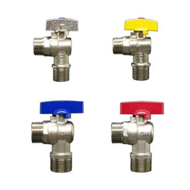 Imagem de 1 peça de válvula triangular núcleo de esfera cobre galvanoplastia grande fluxo DN15 DN20 1/5.1 cm 3/10.2 cm água quente e fria gás bola de cobre (tamanho: FIG. 5 DN20)