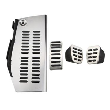 Imagem de FEWPD Capa de pedal de carro de aço inoxidável compatível com Polo 6N 9N 6R MK4 Fabia Seat Ibiza 6K/6L/6J/Seat Leon (MT 4 PCS)