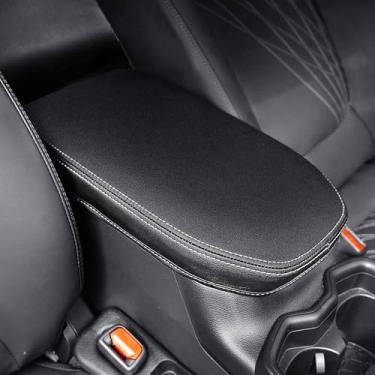 Imagem de Drytuns Capa de console central para Toyota RAV4 2019-2025, capa de apoio de braço de couro PU atualizada para RAV4 Adventure/Hybrid/XLE/LE/Limited/TRD Off-Road/Premium/XLE Premium (costura cinza)