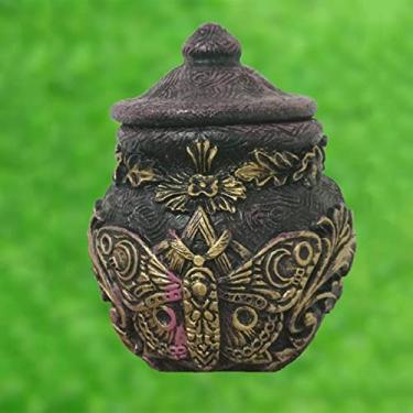 Imagem de Parafusos de Madeira Dura Garrafas Escultura Decoração Casa DIY Pequenos Potes Favors Gótico Wiccano Altar Estátua