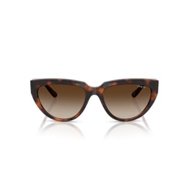 Imagem de Óculos de Sol Vogue Eyewear 0VO5629S 271813 Tam 54 / Marrom Havana Escuro - Lentes Marrom Gradiente