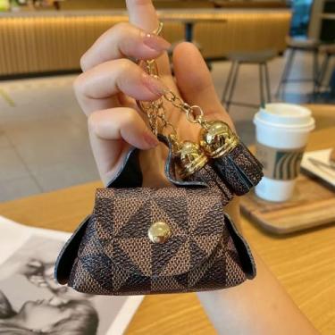 Imagem de Carteira feminina pequena de couro sintético, porta-cartões de crédito resistente à água, Marrom G, Clássico