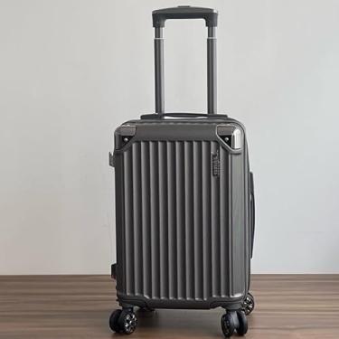 Imagem de Mala de Bordo ABS 10kg 17” a 21” Polegadas Mala de Viagem com Rodinhas 360° Cadeado Código (Cinza-17”(8KG) Modelo-DDD333)
