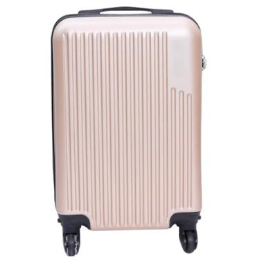 Imagem de Mala de Viagem Bordo 10kg ABS com Cadeado, Divisória Interna, Rodinhas 360° Padrão ANAC(Champagne,9KG (48X28X25))