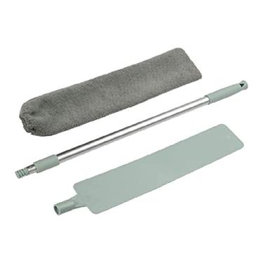 Imagem de aqxreight Escova de pó de Microfibra, Espanador Extensível Dobrável de Alça Longa para Limpeza úmida ou Seca, Com Pano de Microfibra Reutilizável Lavável para Móveis, Sofá-cama, Chuveiro