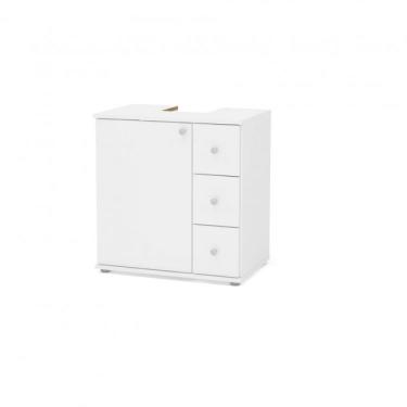 Imagem de Gabinete para Banheiro 3 Gavetas Politorno Branco