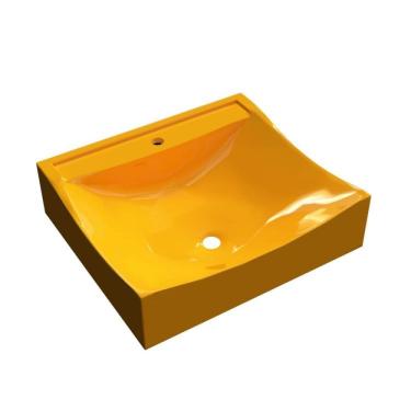 Imagem de Cuba Para Banheiro Q44w Lunna Compace Amarelo