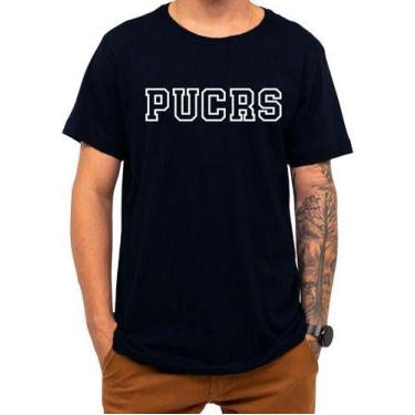 Imagem de Camiseta Faculdade Pucrs Pontifícia Universidade Católica Rs, G, Azul,