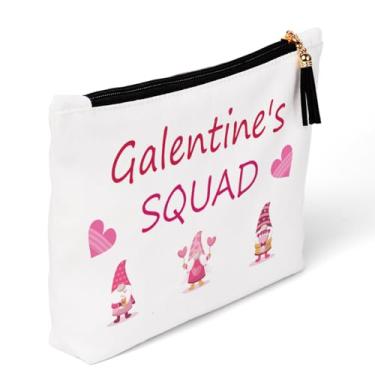 Imagem de QIBAJIU Galentines Day Bolsa de Maquiagem Presentes Decorações de Lembranças de Festa, Esquadrão, 9.4 x 6.9 x 1.9 inch, Esquadrão