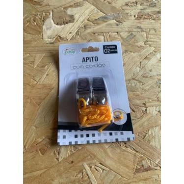 Imagem de Apito Profissional de Metal com Cordão para Árbitros Treinos Esportes Jogos e Competições Kit Com 2 Unidades