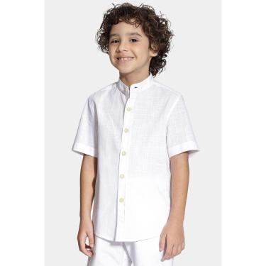Imagem de Camisa Aramis Algodão Manga Curta Gola Padre Branco-Masculino