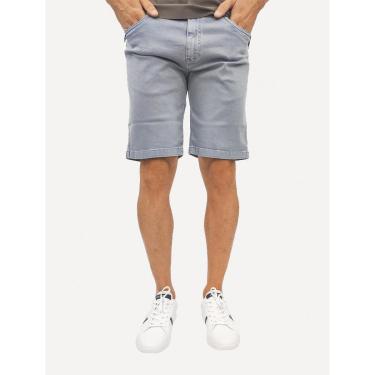 Imagem de Bermuda Dudalina Jeans Slim 5 Pockets Tinturada Azul Claro-Masculino