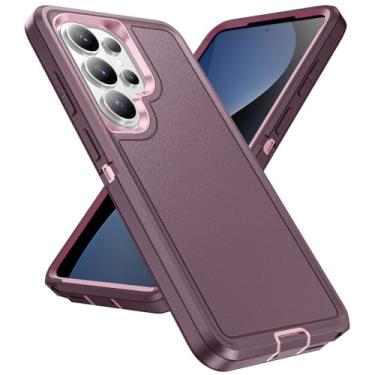 Imagem de Newhalper Capa à prova de choque projetada para Samsung Galaxy S26 Ultra 6,9 polegadas, proteção resistente de grau militar, capa de telefone rígida e resistente para Samsung S26 Ultra, rosa roxo