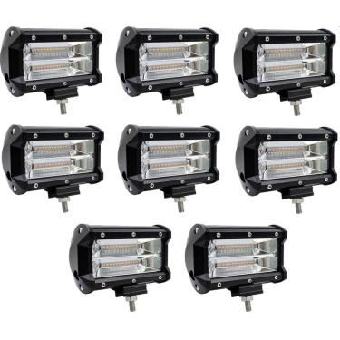 Imagem de 8 Farol De Milha Led 10~30V 6000K 6480Lm 72W 24 Leds X 3W Vpl-7343 -1005