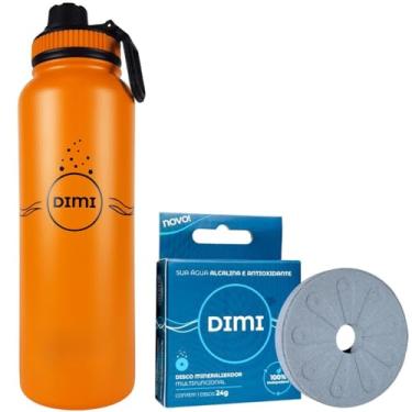 Imagem de Garrafa Térmica 1,2L Inox com Disco Mineralizador DIMI Cerâmico Alcalinizante Antioxidante