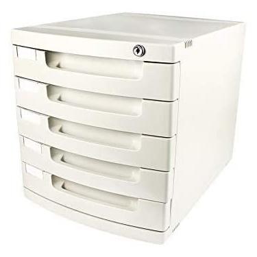 Imagem de Gavetas de armazenamento de plástico multicamadas escrivaninha, organizador de unidade de armazenamento, armário de arquivo com trava A4 (tamanho: grande - camadas) ()