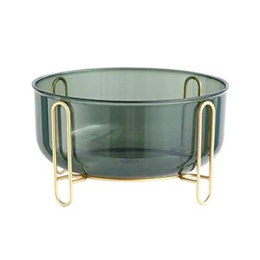 Imagem de Pratos de frutas decoração leve luxo ferro forjado cesta de frutas de pé alto bandeja de armazenamento bandeja de armazenamento lanche tigela de doces mesa sobremesa pratos de frutas/prato de frutas