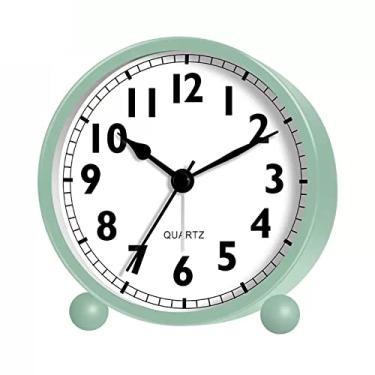 Imagem de x3anggyt5 Despertador para quarto, despertador com luz, soneca silencioso, sem tique-taque, relógio de mesa operado por bateria para crianças, quarto, sala de estar, relógios de mesa para decoração de