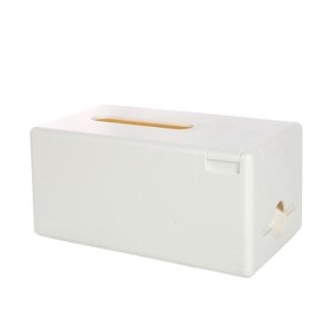 Imagem de x3anggyt5 Capa de caixa de lenços de cor sólida cinza quadrado, branco para cozinha, quarto, gaveta, caixa, porta-lenços (branco)