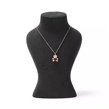 Imagem de KHUTRW3D Organizador de joias 3D preto suporte de corrente para exibição de exibição de loja de manequim busto organização doméstica organizador de joias para meninas mulheres suporte de exibição de