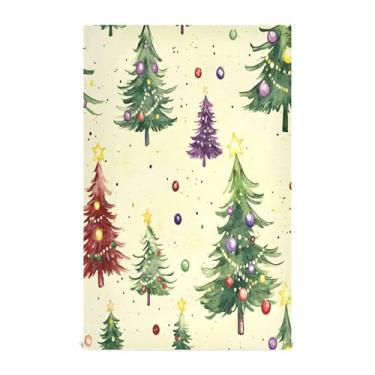 Imagem de xigua Conjunto de 1 panos de prato de cozinha com padrão de árvore de Natal, toalhas de cozinha macias e altamente absorventes de secagem rápida para limpeza de pratos e limpeza manual, 71 x 45 cm