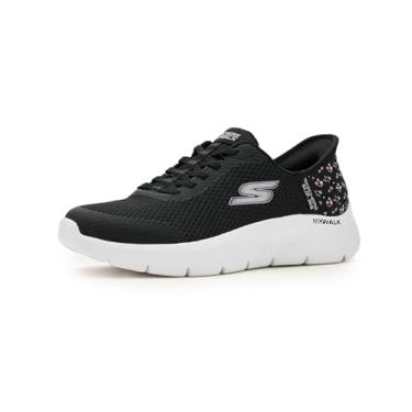 Imagem de Skechers Tênis feminino Go Walk Flex Lily Rose Hands Free Slip-ins, Preto, 7.5 Wide