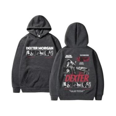 Imagem de Moletom Masculino Retrô Solto E Quente, Estilo Esportivo, Dexter Morga