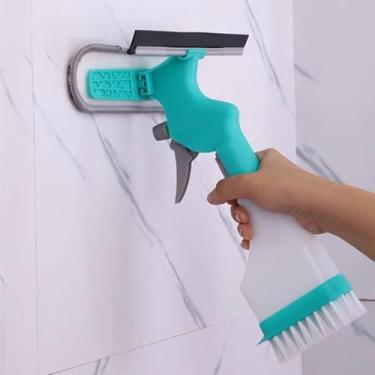 Imagem de Rodo Limpa Vidros 4 em 1 com Spray Multifuncional, Reservatório 220ml, Pano Microfibra, Sistema de Limpeza para Vidros e Espelhos