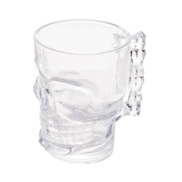 Imagem de Caneca Para Chopp E Cerveja De Vidro Lyor Caveira Rock Style 510ml Transparente
