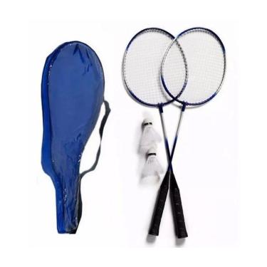 Imagem de Kit 2 Raquetes Badminton Petecas E Bolsa