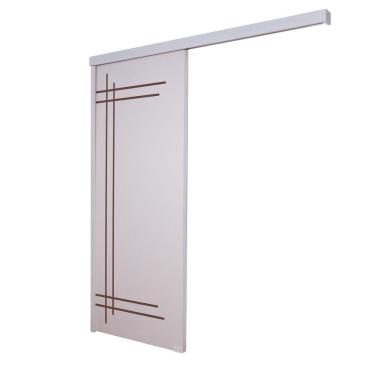 Imagem de Porta De Correr Branco Prime Frisada F05 210x90