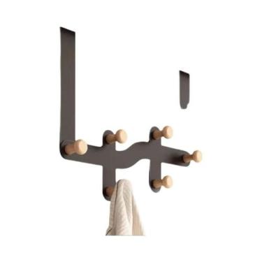 Imagem de Ganchos De Madeira Para Pendurar Na Porta, Organizador De Banheiro Dom