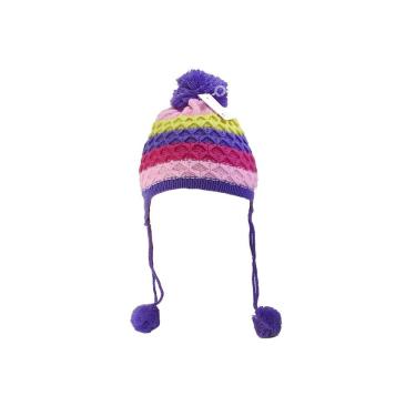 Imagem de Touca Infantil Com Pompom De Malha Color Com Forro Interno