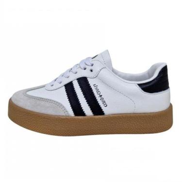 Imagem de Tenis Cravo &amp Canela Recortes Camurca - Cravo & Canela, 35, Branco