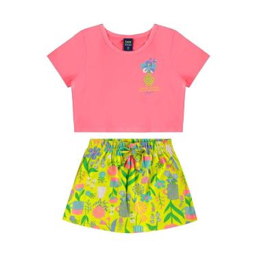 Imagem de Conjunto Cropped e Short-Saia Floral Bee Loop-Feminino
