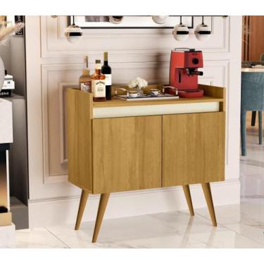 Imagem de Aparador Junior Luxo Plus 2 Portas Pés Palito Cor Madeirado - Comprar 