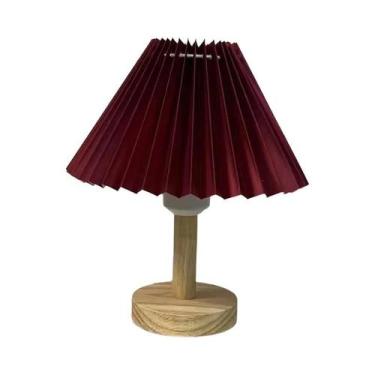 Imagem de Luminária De Mesa Dobrável Plissada Nórdica 5V USB 220V Luz Noturna Pa