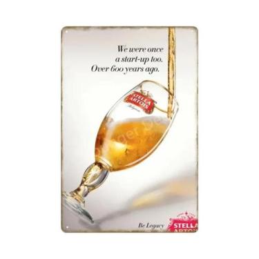 Imagem de Placa De Metal Vintage Stella Artois: Pôster Retrô Para Decoração De P