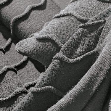 Imagem de Almofada Tricô 45cm X 45cm Altenburg Serenité Cinza Aço