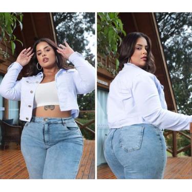Imagem de Jaqueta Branca Feminina Plus Size Tamanhos Grande Premium - Xtracharmy